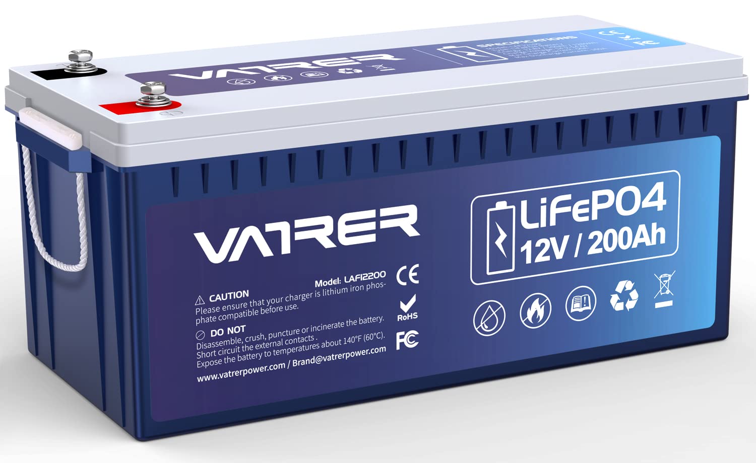 12v 200ah Plus Low Temp Cutoff Lifepo4 Lithium Battery 2560w ...