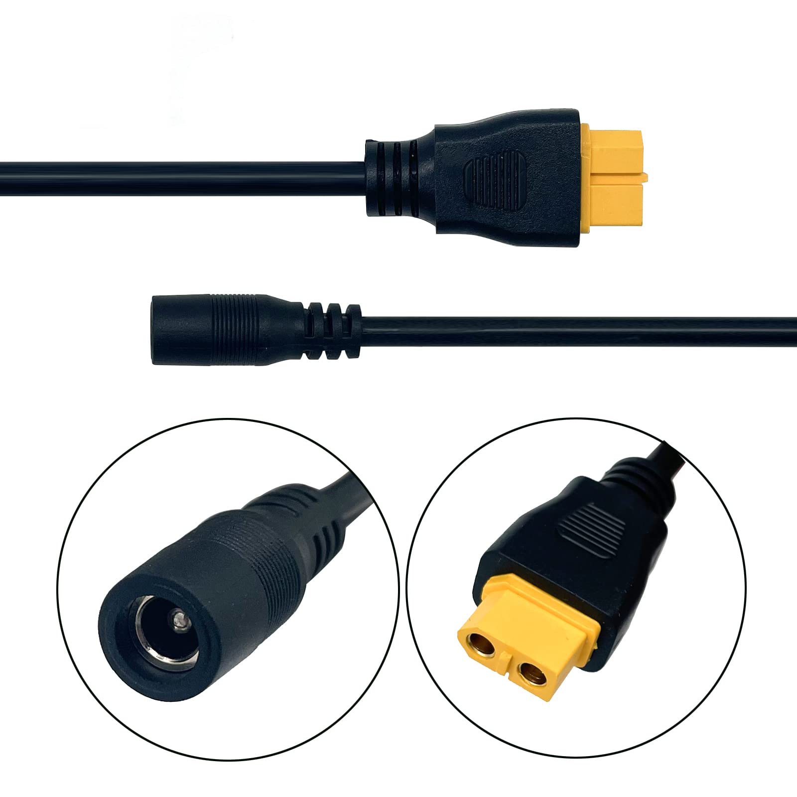 Cable Adaptador XT60 Hembra A CC 5.5 X 2.1 Mm – Ideal Para FPV, Drones Y TS100