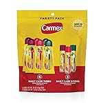 Carmex Daily Care Moisturizing Lip Balm Pack, SPF 15, Multi-Flavor Lip Care Variety Pack Bag, 9 Count (6 Tubes, 3 Sticks)