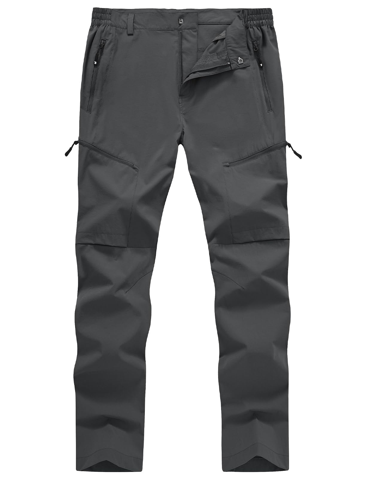 Rdruko Pantaloni da uomo leggeri per attività all'aria aperta, con elastico in vita, ad asciugatura rapida, idrorepellenti, elasticizzati, per escursionismo, viaggi, passeggiate, lavoro, campeggio,
