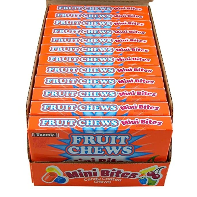 Miniatura 4 de Tootsie Fruit Chews Mini Bites - Caja de teatro de 3.5 onzas, caja de 12