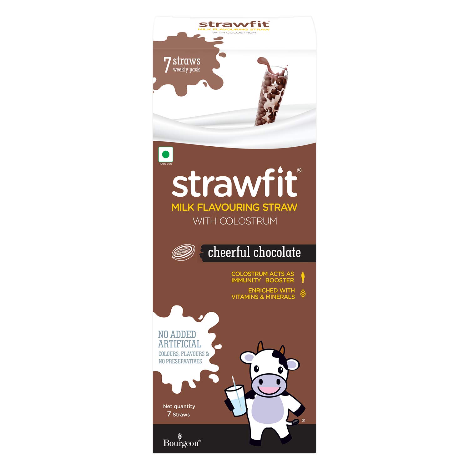 Strawfit Chocolate, Milk Flavoring Straw with Colostrum for Immunity, Health and Nutrition, 7 Straws (1 Pack) (B082P29V5P) Amazon Price History, Amazon Price Tracker