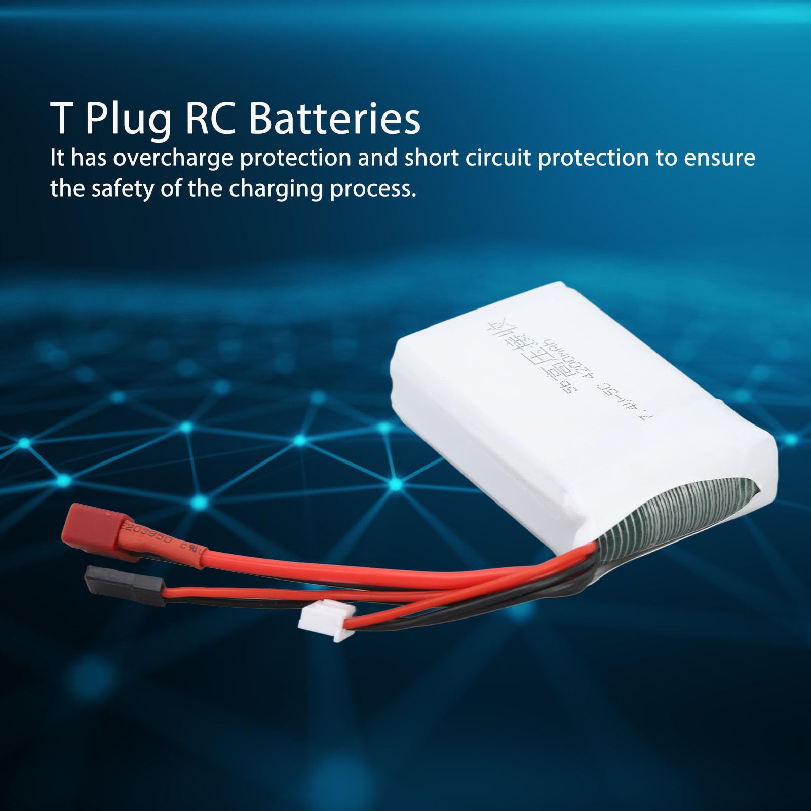 RC 7.4V 4200mAh Bateria litowa Lekka ochrona przed przeładowaniem Wtyczka T Baterie RC Do zabawek RC Wysoka wydajność Trwałe Długotrwałe Zasilanie Do Samochodów Zdalnie