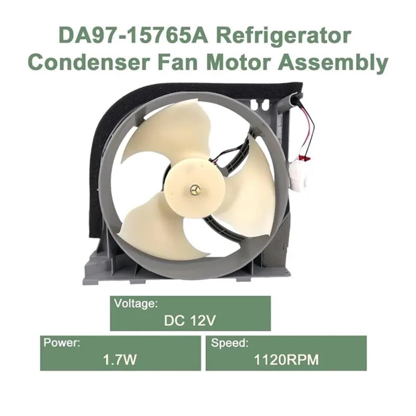 Conjunto De Motor De Ventilador De Condensador De Refrigerador DA97-15765A DA31-00340A Para DA97-12842A,DA31-00278C DC 12V