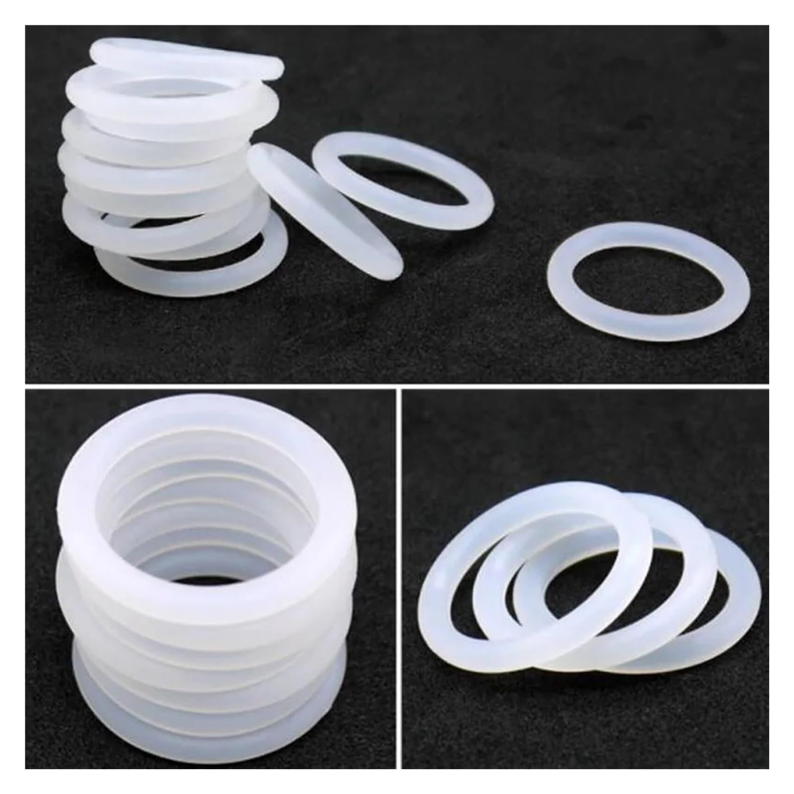 Silikonowe pierścienie uszczelniające O-ringi Zestaw 20 szt. białych silikonowych pierścieni O-ring o średnicy zewnętrznej 13–75 mm CS 3,0(OD 16mm CS 3.0mm)