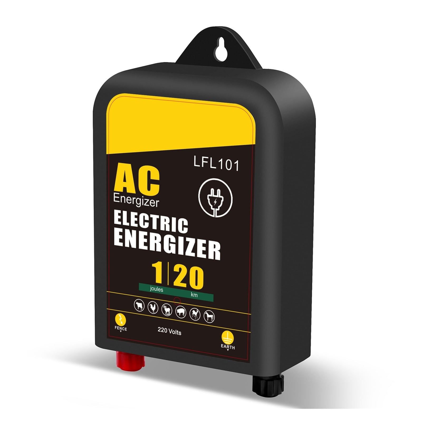 Pastor Electrico, Cerca eléctrica for pastor de 20 km, alimentada por CA, voltaje de pulso, cerca eléctrica impermeable for exteriores