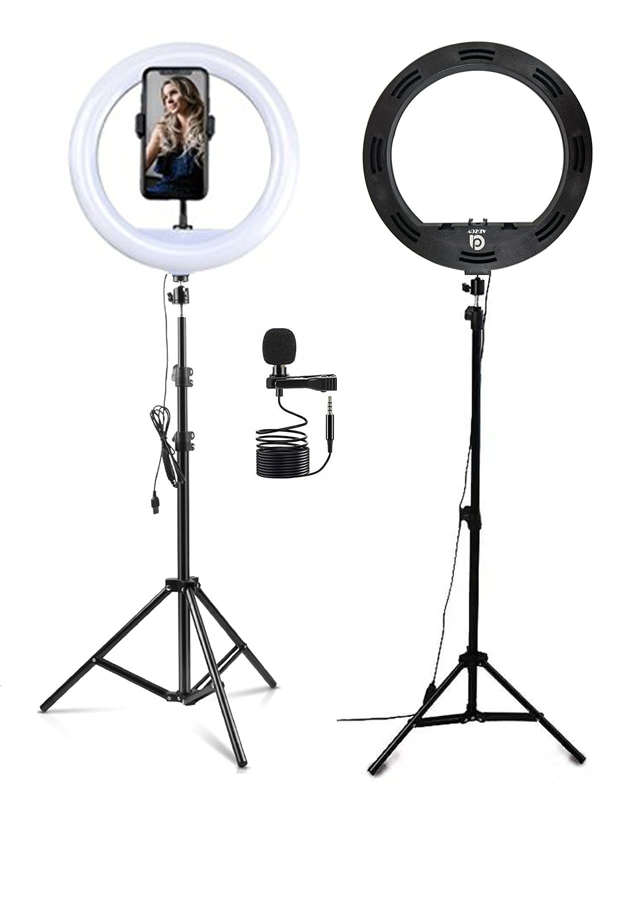 Premium Professional LED Ring Light 12" (30cm- USB Wired) with 6.9 (210 CM) Feet Tripod and Lapel Collar Mic for Reels Shorts TIK-Tok Calligraphy Photography Videography-image-37