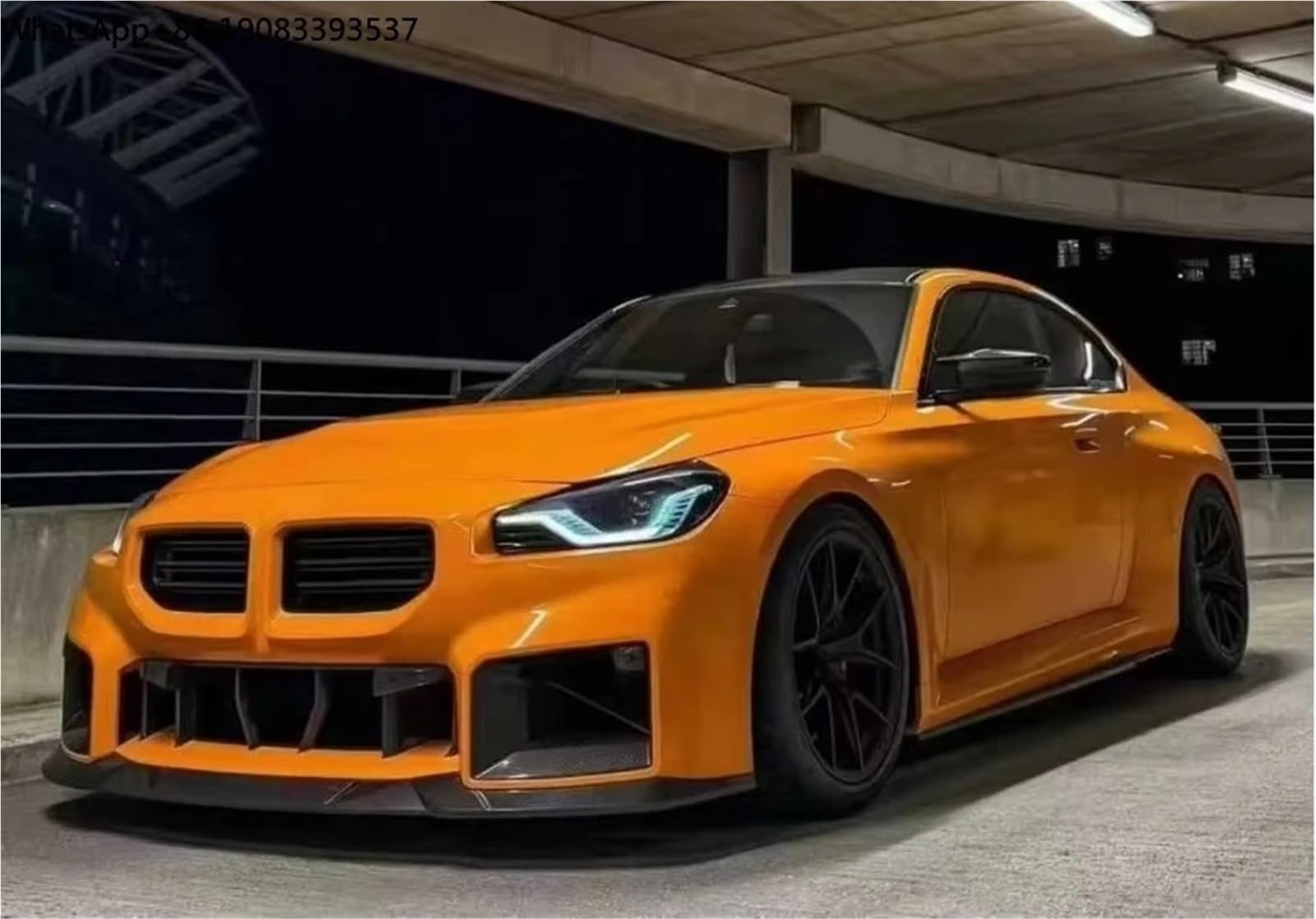 Kompatybilny z BMW M2 G87 Przednie i tylne usta z włókna węglowego Boczna dokładka R44 Ulepszenie stylu Przedni i tylny zderzak Przedni dyfuzor Body Kit