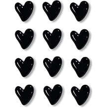 18 Pcs Cute Heart Decorative Magnets,Black Fridge Magnets, Small Home Kitchen Magnets Set Decorative for Office Whiteboards 18 pcs-Black