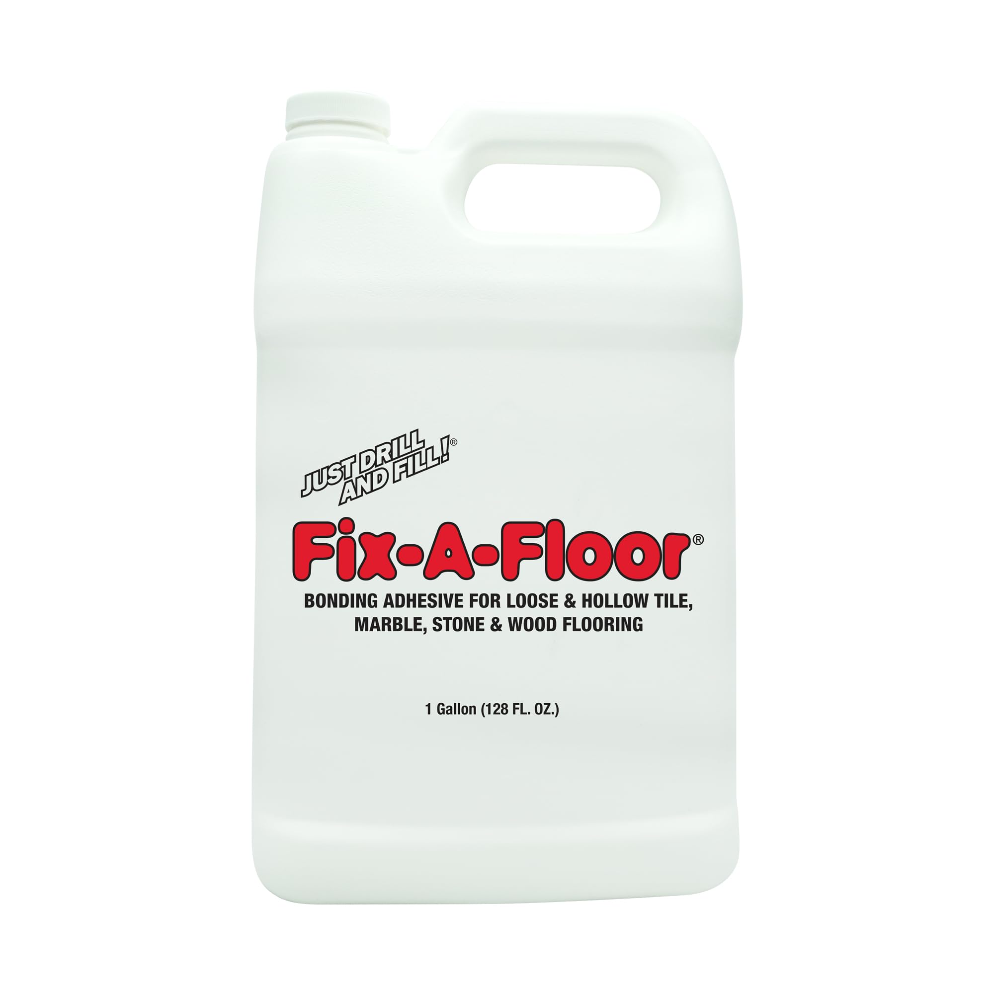The Original Fix-A-Floor Loose Tile Repair Adhesive - Tile, Porcelain, Ceramic, Marble, Stone & Wood Floor Repair Adhesive - 1 Gallon Jug