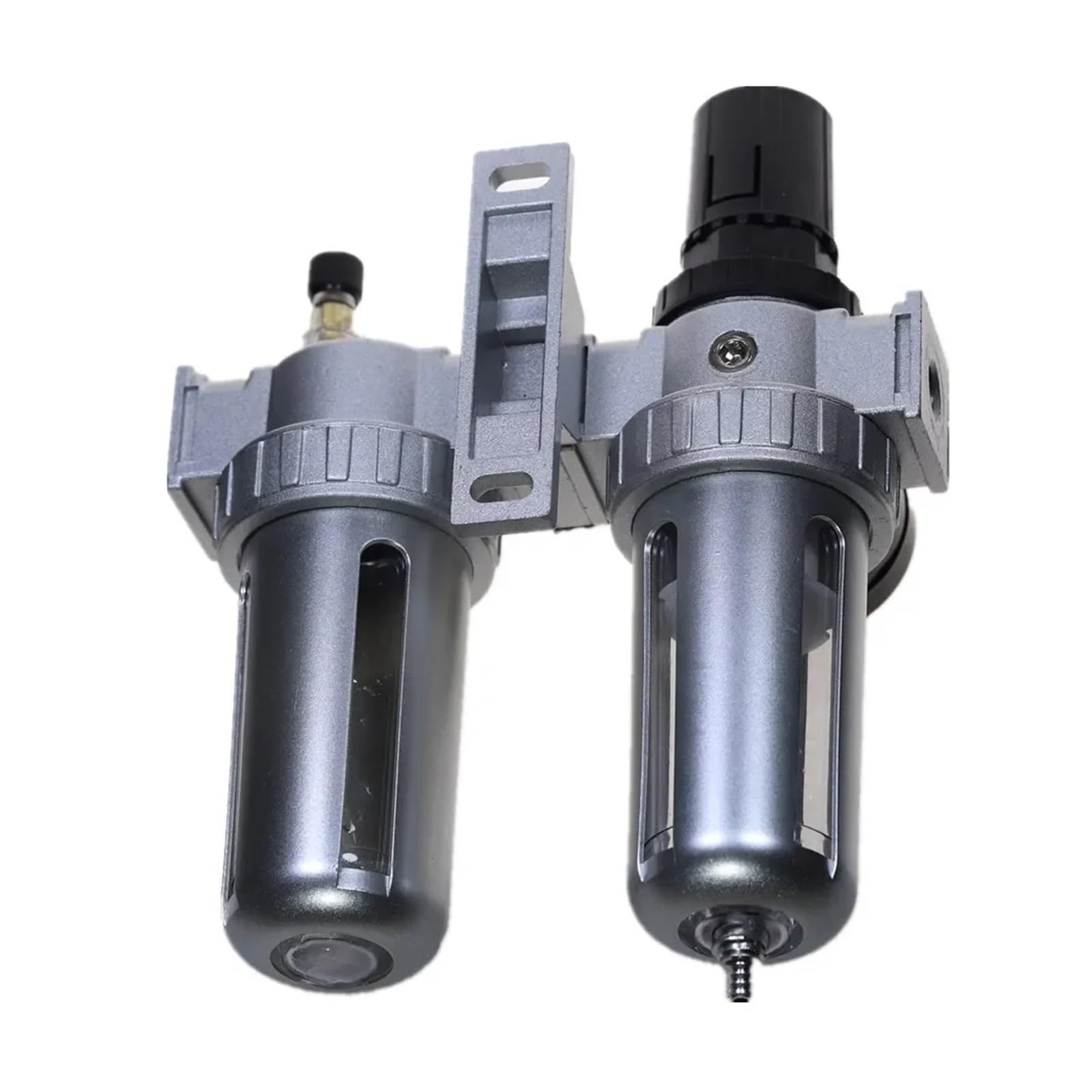 Compressore d'aria Olio Lubrificatore Umidità Filtro Regolatore Trappola Acqua con Supporto SFC-200 1/4 '' 1/2 '' 3/8 '' 0-1Mpa 0-150 PSI(46089)