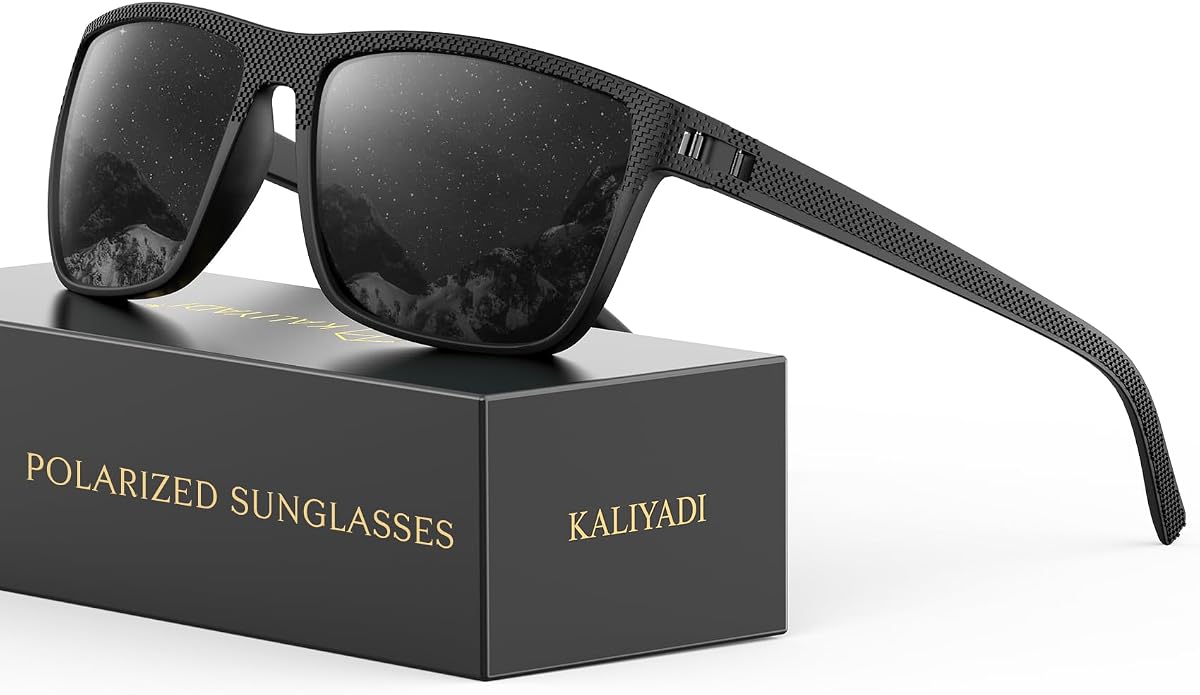 KALIYADI Mens-Sunglasses Polarized Sunglasses Men: Classic Sun Glasses with UV400 Protection for Driving Fishing Golf