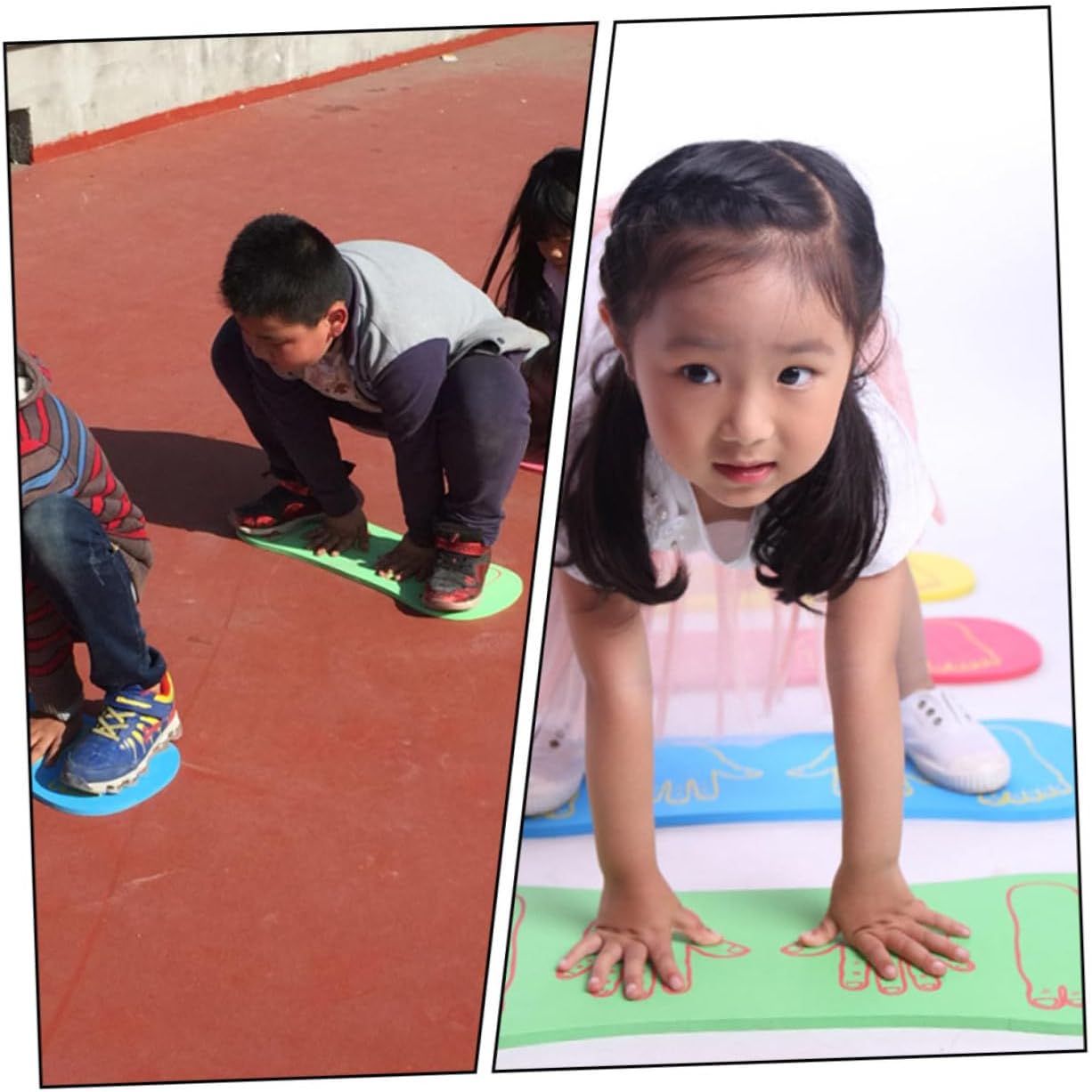 VICASKY 2Pcs Balance Training Boards Lightweight EVA Balanced Plaything for Coordination and Agility Development Exercise for Indoor Outdoor Use