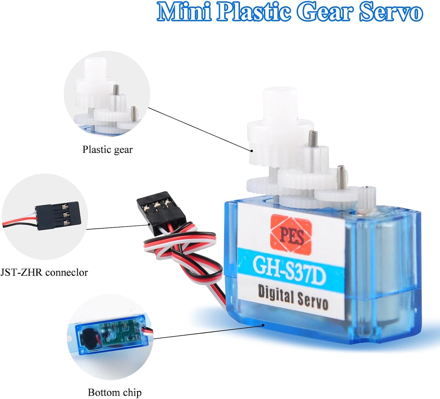 Micro Server 3.7g GH-S37D Mini Digital Servos Coreless Motor servo for Control Aircraft Flight DIY Robo RC Car Plane Helicopter Aeromodelling 6PCS
