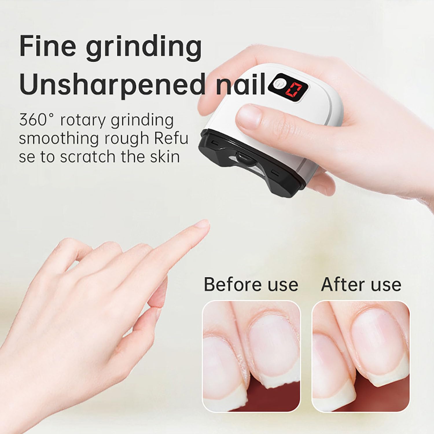 Electric Nail Clipper, Upgraded 4 in 1 Automatic Nail File, 3-Speed Electric Nail Trimmer with Led Light - Image 2