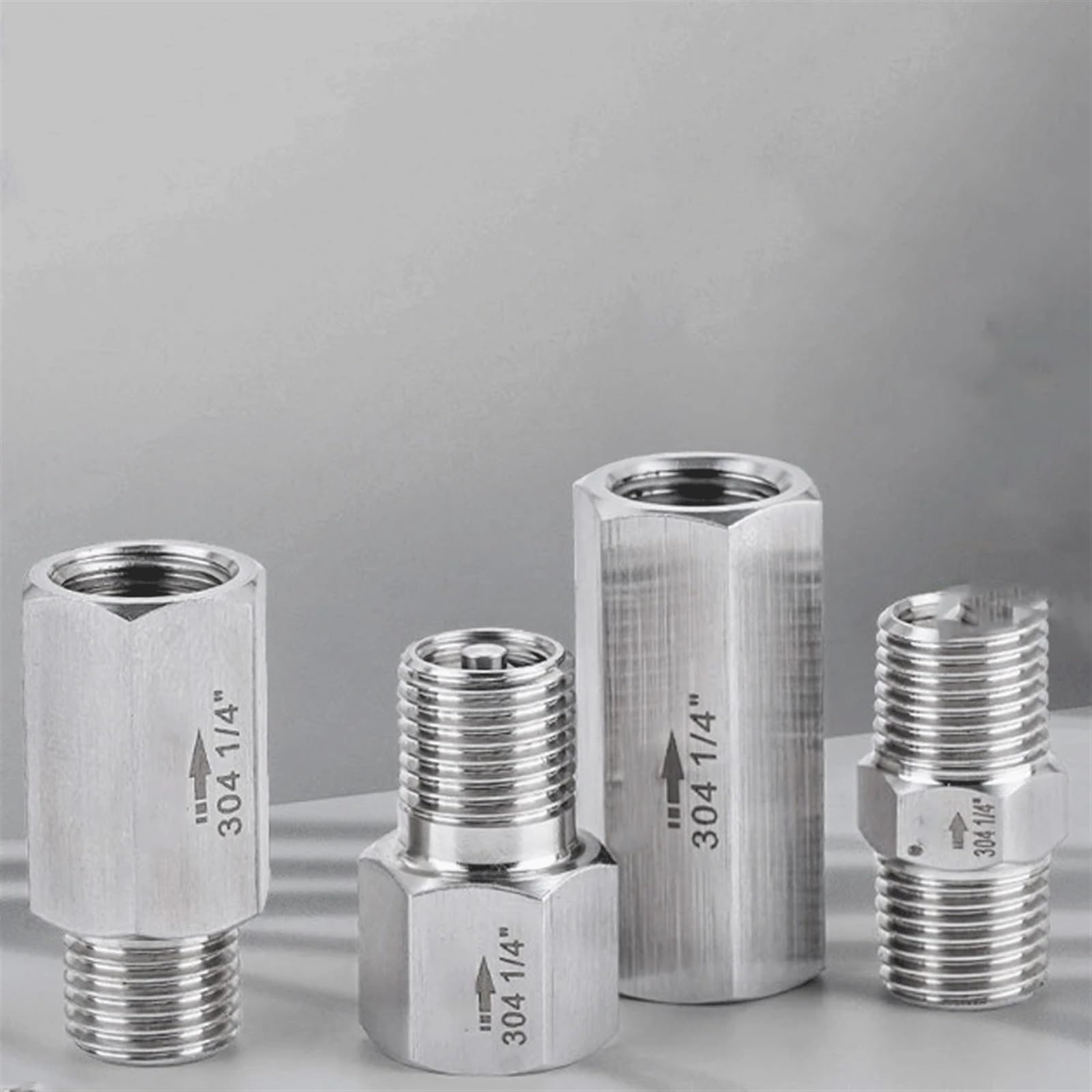 1/8 1/4 3/8 1/2 3/4 1 pollice maschio 304 acciaio inox valvola di ritegno unidirezionale di non ritorno acqua gas olio alta pressione 1 pz(ZG3l4 Male To Male)