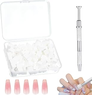 Soft Nail Sponges for Ombre, 100 Pcs White Ombre Nail Sponge with 4 Claws Metal Grabber Pen Aura Nails Tool Foam Sponge Nails Accessories Nail-Polish Sponges Manicure Tools Supplies
