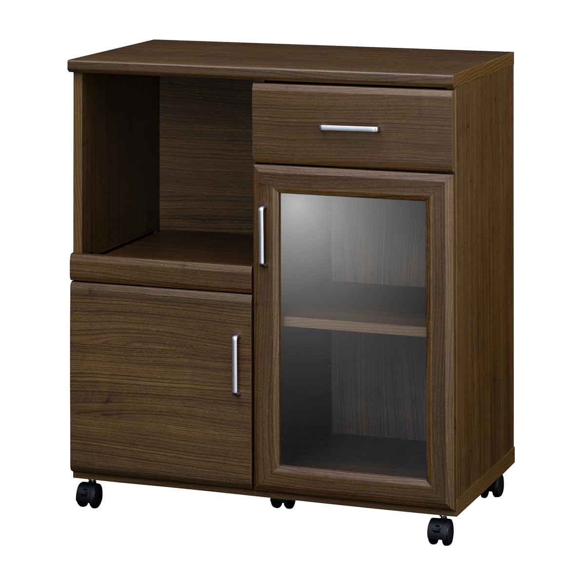 Amazon｜白井産業 カウンターワゴン レンジ台 幅74cm 高さ85cm ダーク