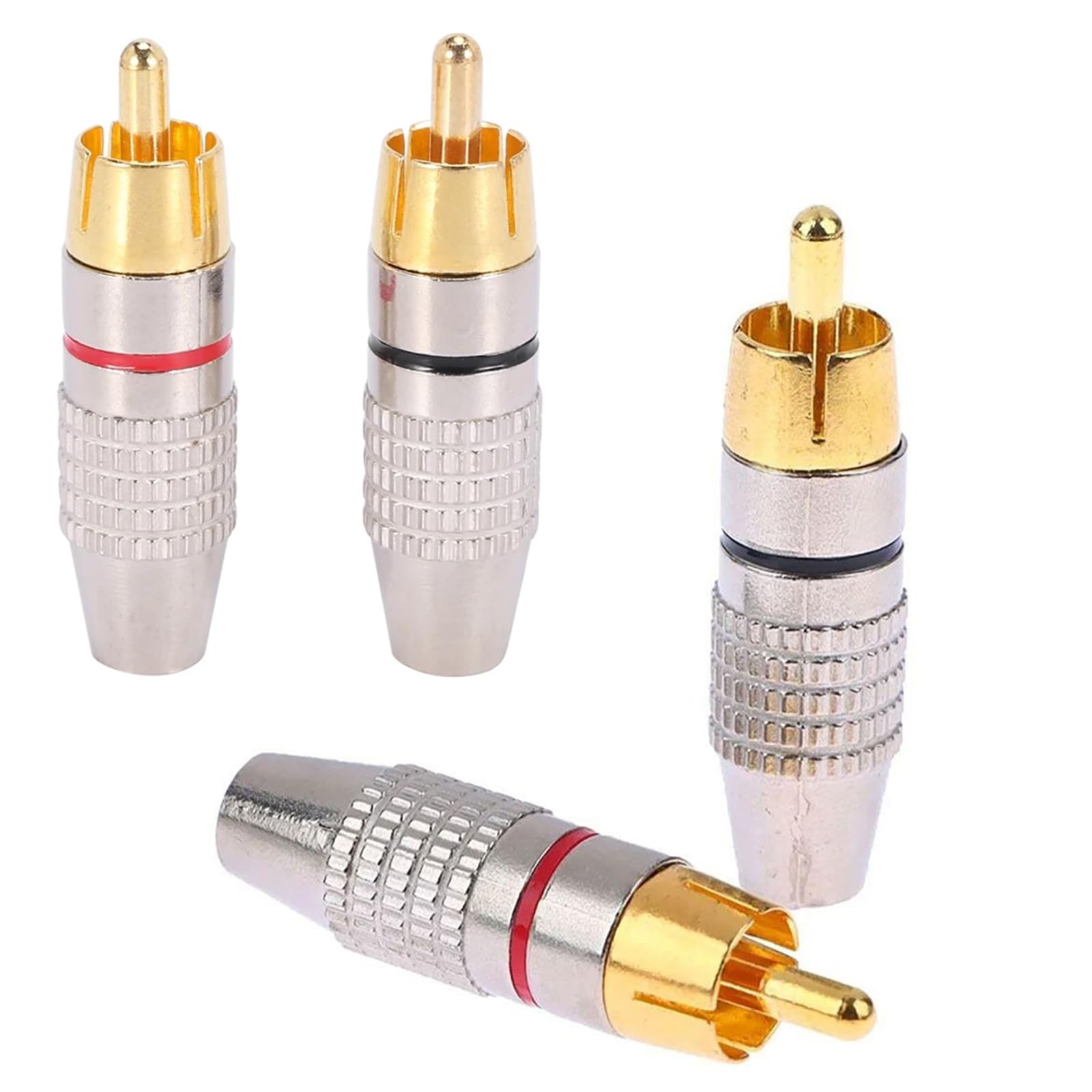 4 Connettori Audio A Forcella (Spina Y) Placcati Oro 24k - Audicrast