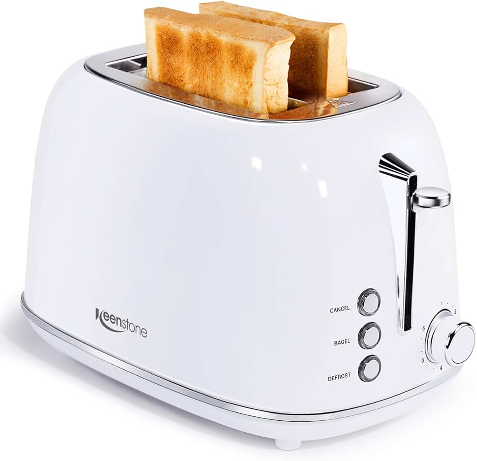 white 2 slice toaster Home & Kitchen