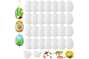 50 Pack of White Plastic Easter Eggs: Your Easter Festivities' Perfect Complement