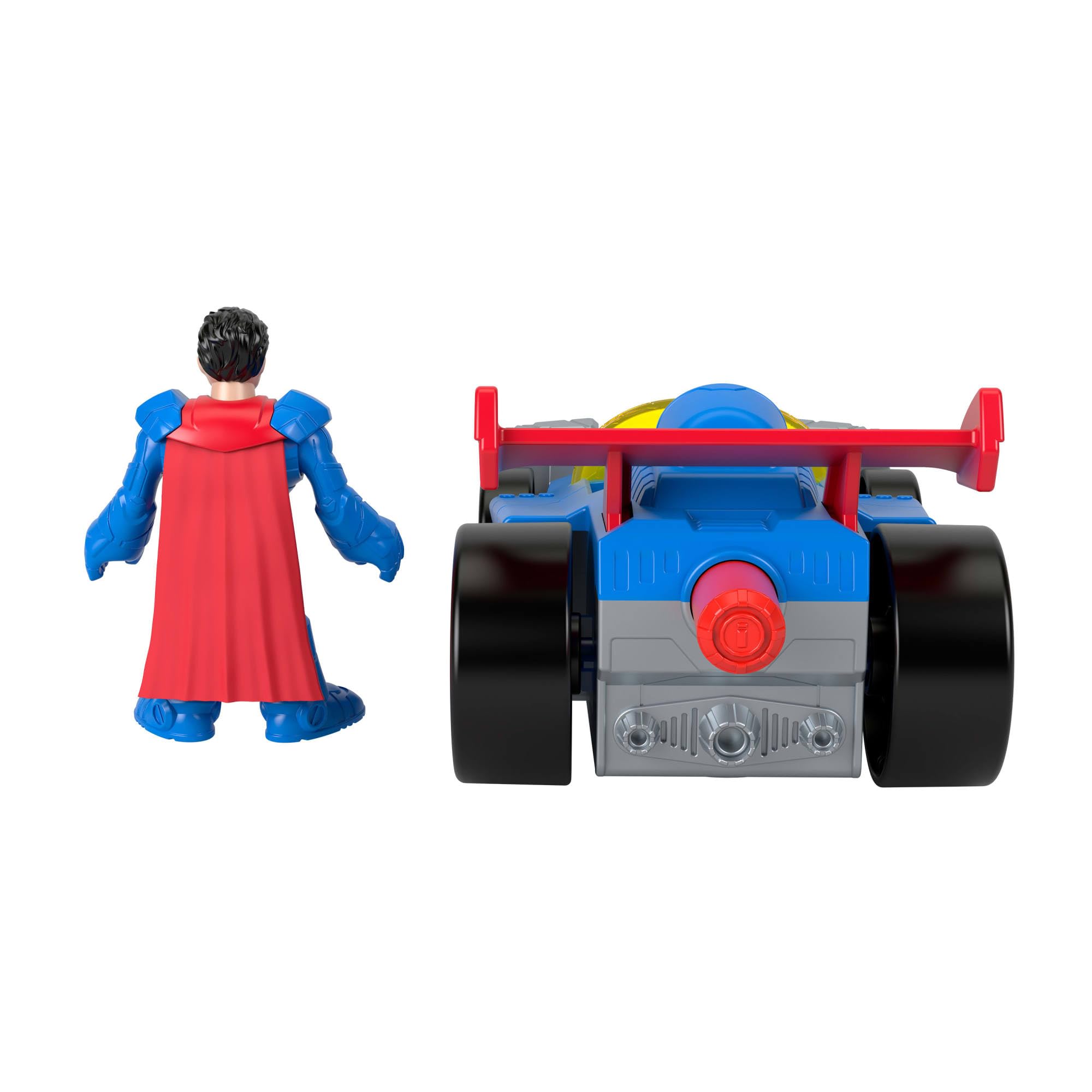 Fisher-Price Imaginext DC Super Friends Metal Force Supermobile Toy Car, 3-inch Superman Action Figure & Accessories Set - Image 4