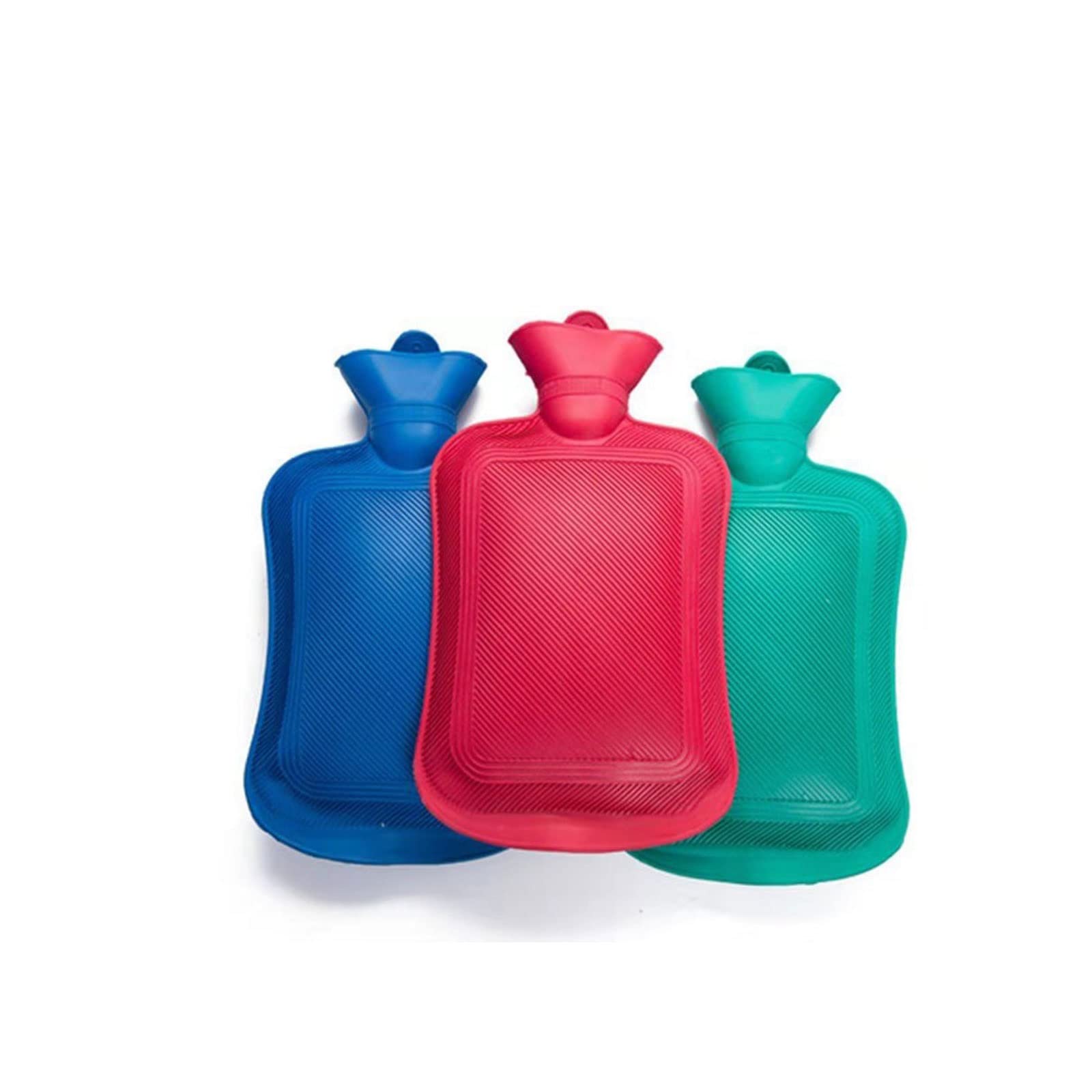 JINGYAN Bolsas de agua caliente 2000 ml botellas de agua caliente espesor portátil goma invierno cálido bolsa calentar a mano chicas bolsillo pies botella(Talla �nica)