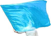 Vista 24 de Winged Sirenny Bandera de seda Poi, 50 pulgadas rectangular Spinning Playsilk Alabanza Profética Adoración Danza Banner (rojo)