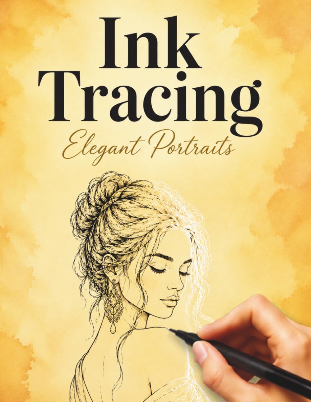 Ink Tracing Elegant Portraits: 36 Beautiful Women to Trace for Relaxation and Creative Practice