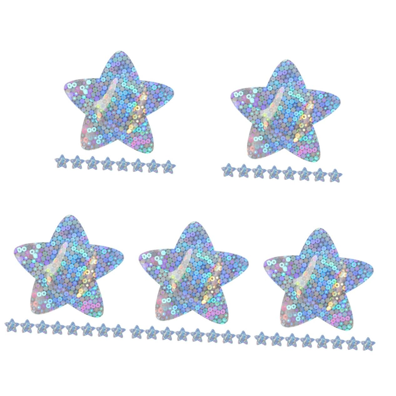 5 Series De Star Punto Temporario Envoltura Pegatinas Infantiles Etiquetas Adhesivas Vendaje Adhesivo Doméstico Transpirable Primero De Polivinilo 50 Piezas X 5