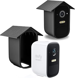 Custodia in silicone resistente alle intemperie per eufyCam 2C 2C Pro 2 pezzi per telecamera di sorveglianza domestica in silicone impermeabile colore nero Custodia in silicone resistente alle intemperie per eufyCam 2C 2C Pro 2 pezzi per telecamera di sorveglianza domestica in silicone impermeabile colore nero