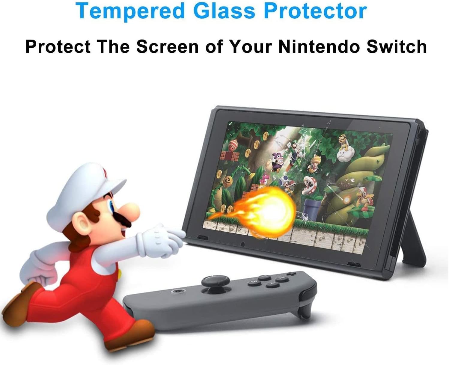 Maexus 2 Pcs Switch Screen Protector Tempered Glass Premium HD Clear Anti-Scratch Screen Protector for Nintendo Switch