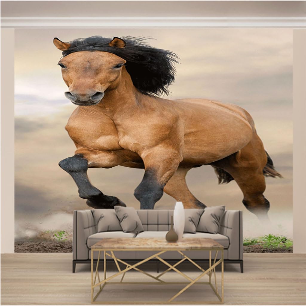 Motifs de Fond d'écran Papier Peint Cheval Effet 3D