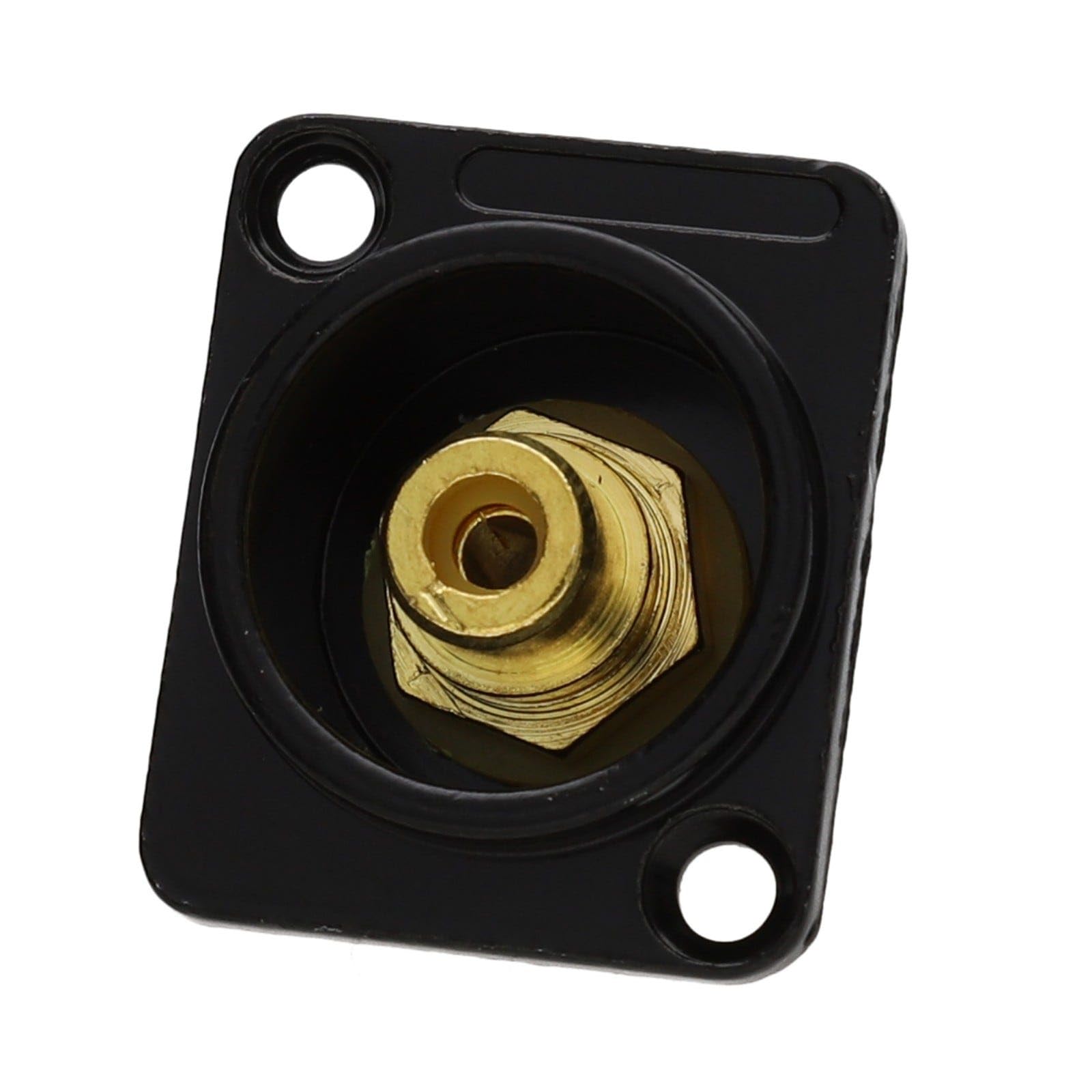 Kenable Brushed Aluminium Black Phono Yellow Wall Faceplate D-Series Chassis Mount Insert from B&Q