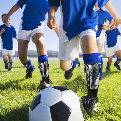 Sportout Kids Youth Adults Soccer Shin Guards With Protective Hard Shell,Offers Comprehensive Protection For Your Kids' Legs. (M, Black 2.0 Pro) #TOP6