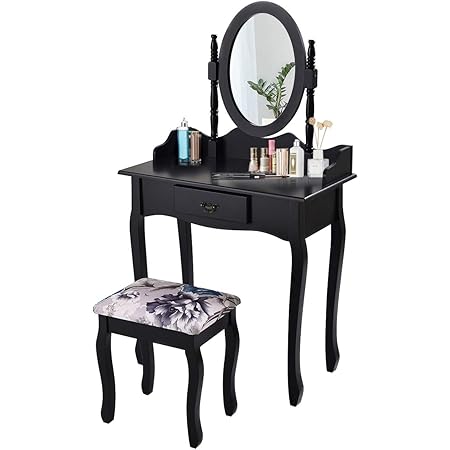 small dark wood dressing table