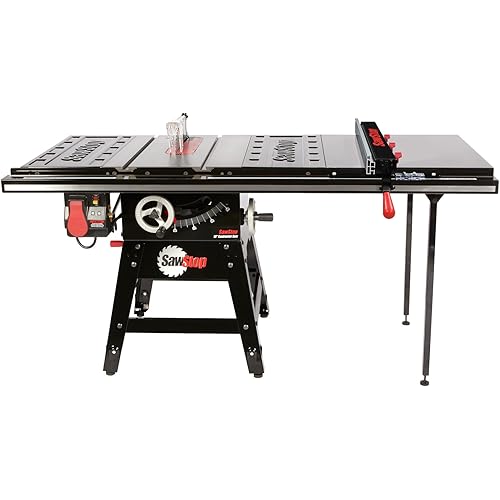 SAWSTOP Contractor Saw, 1.75HP, 36” Professional T-Glide Advance Fence, Rails & Extension Table (CNS175-ATGP36)
