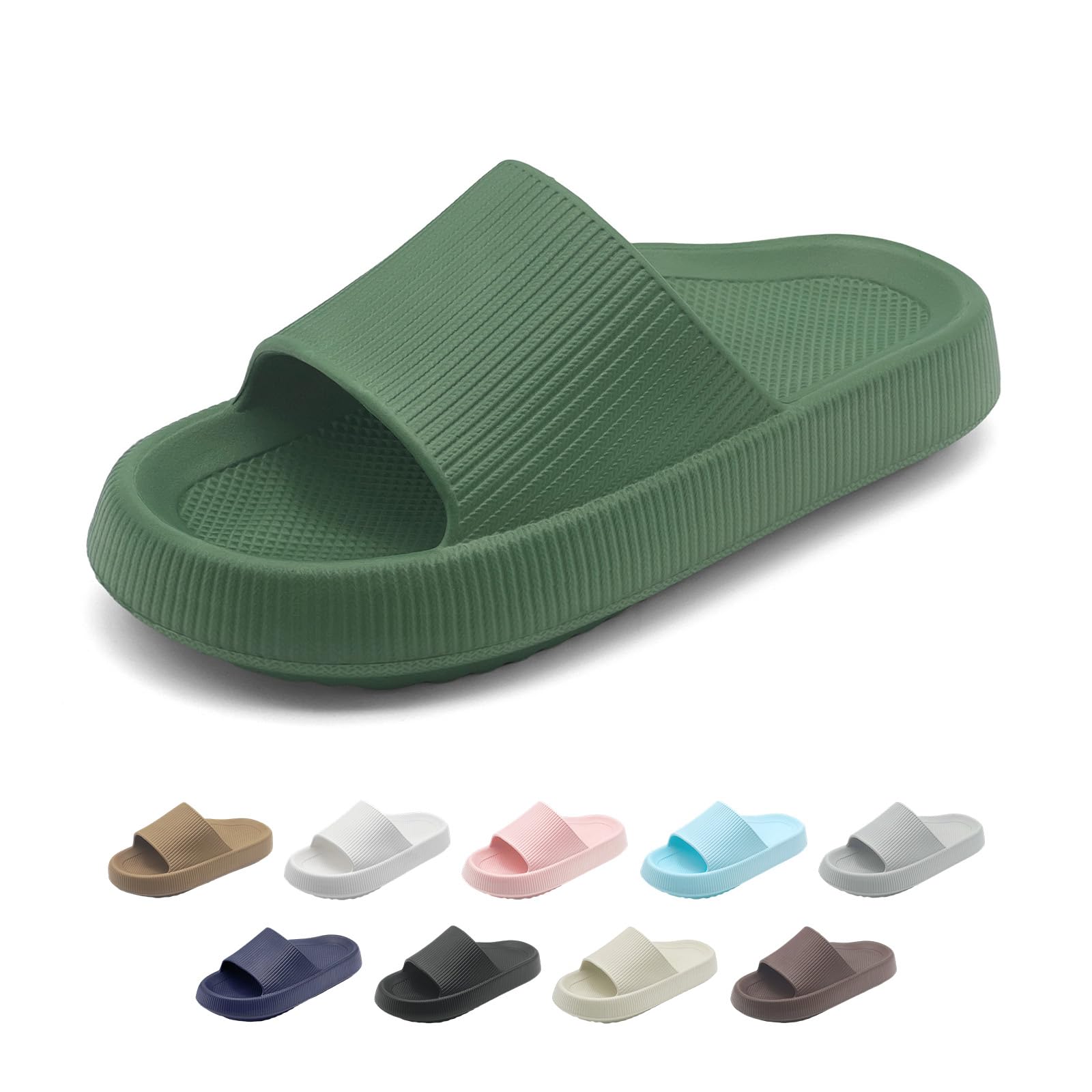 rosyclo Orthopedic Sandals for Women and Men, Arch Support Cloud Recovery Slides Orthotic Pain Relief Pillow Soft Lightweight Cozy Thick Sole Slip On