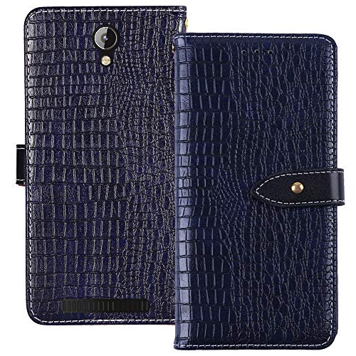 YLYT Flip Hülle Etui Blau Leder Tasche Schutz Hülle Für Crosscall-Trekker-X4 5.5 inch Handy Horizontale Standfunktion Magnetverschluss Strapazierfähiger Cover