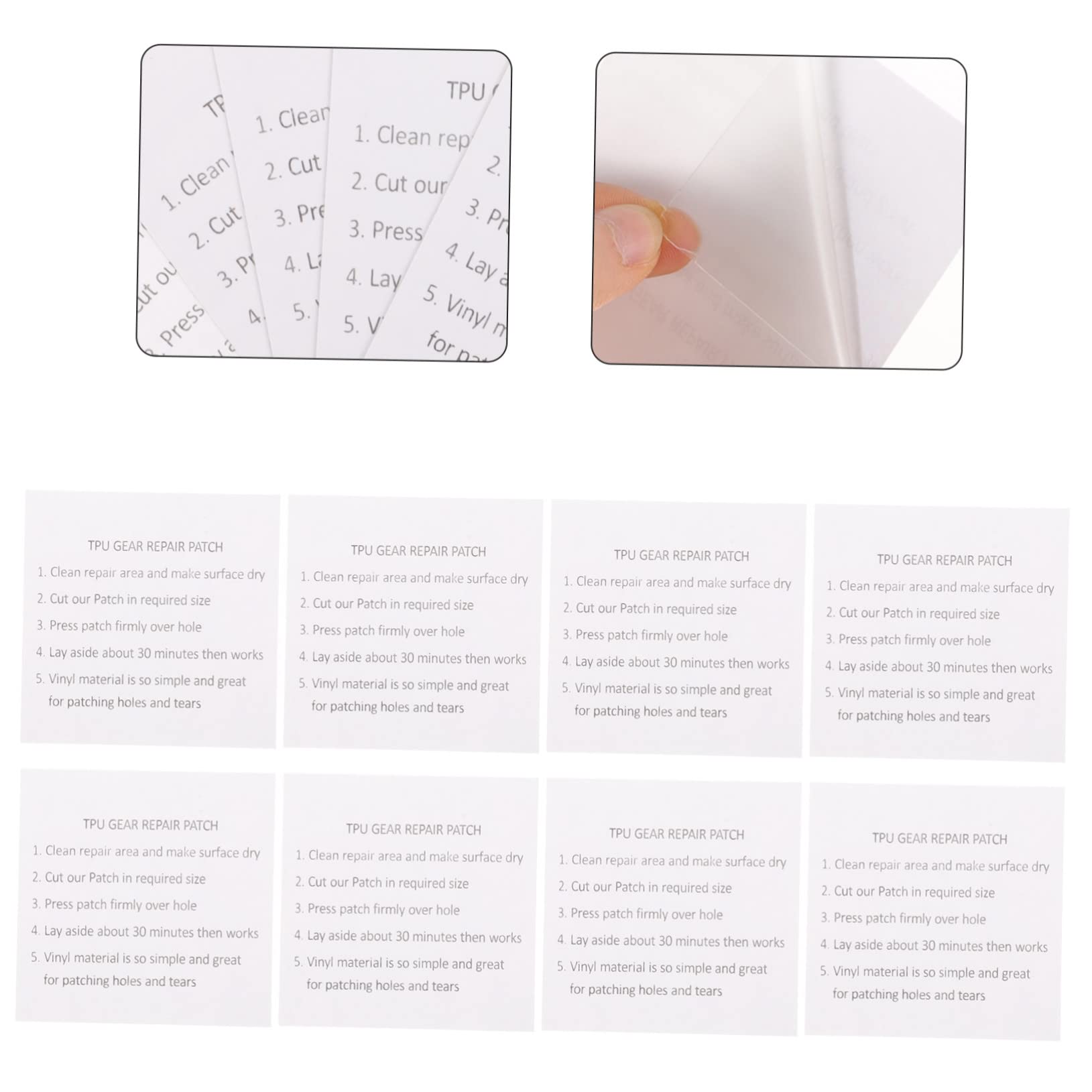 Uonlytech 100stücke Tpu Reparaturpatches Transparent Selbstklebend Flicken Von Zelten Luftmatratzen Regenjacken Und Praktisch Für Kleine