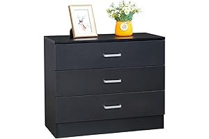 Small Low Chest of Drawers for Bedroom, Modern Storage Dresser Cabinet with...