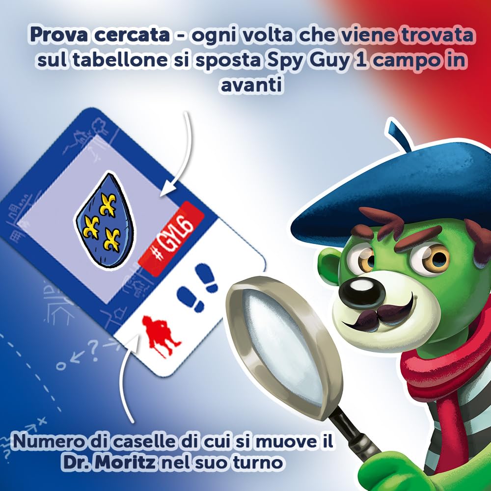 Trefl – Spy Guy France Gioco Da Tavolo Collaborativo – Cerca Indizi Tra Monumenti Francesi, Per Bambini E Adulti Dai 5 Anni, Tabellone Da 111 Cm
