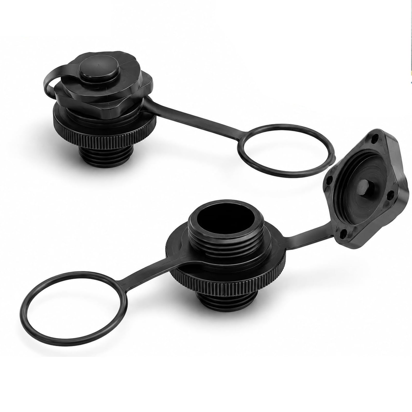 2 Pcs Inflatable Boat Air Valve, Boston Spiral Air Plugs Quick Inflate