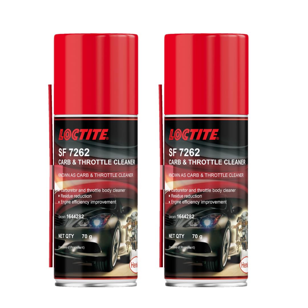 LOCTITE SF 7262 Carb & Throttle Body Cleaner Spray 70g (Pack of 2) | Removes Varnish, Gums & Carbon Deposits | Improves Engine Efficiency | Rust Protection | Suitable for Leaded & Unleaded Petrol-image-7