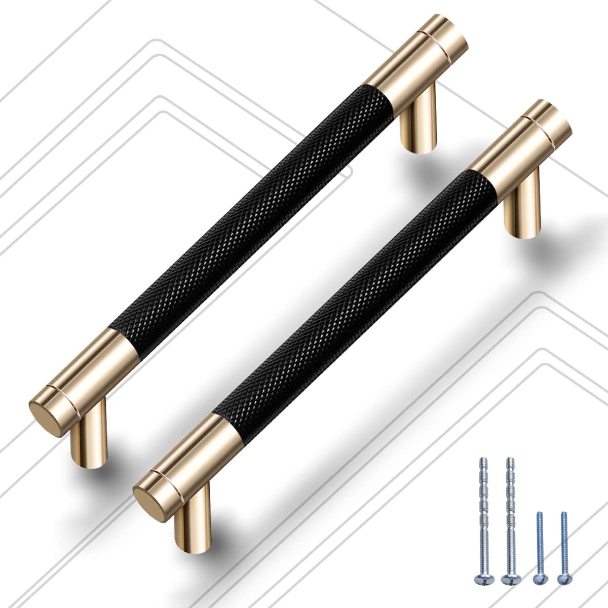 Gutuwellea 2 Pack 5 Inch 128 mm Knurled Handles Pulls