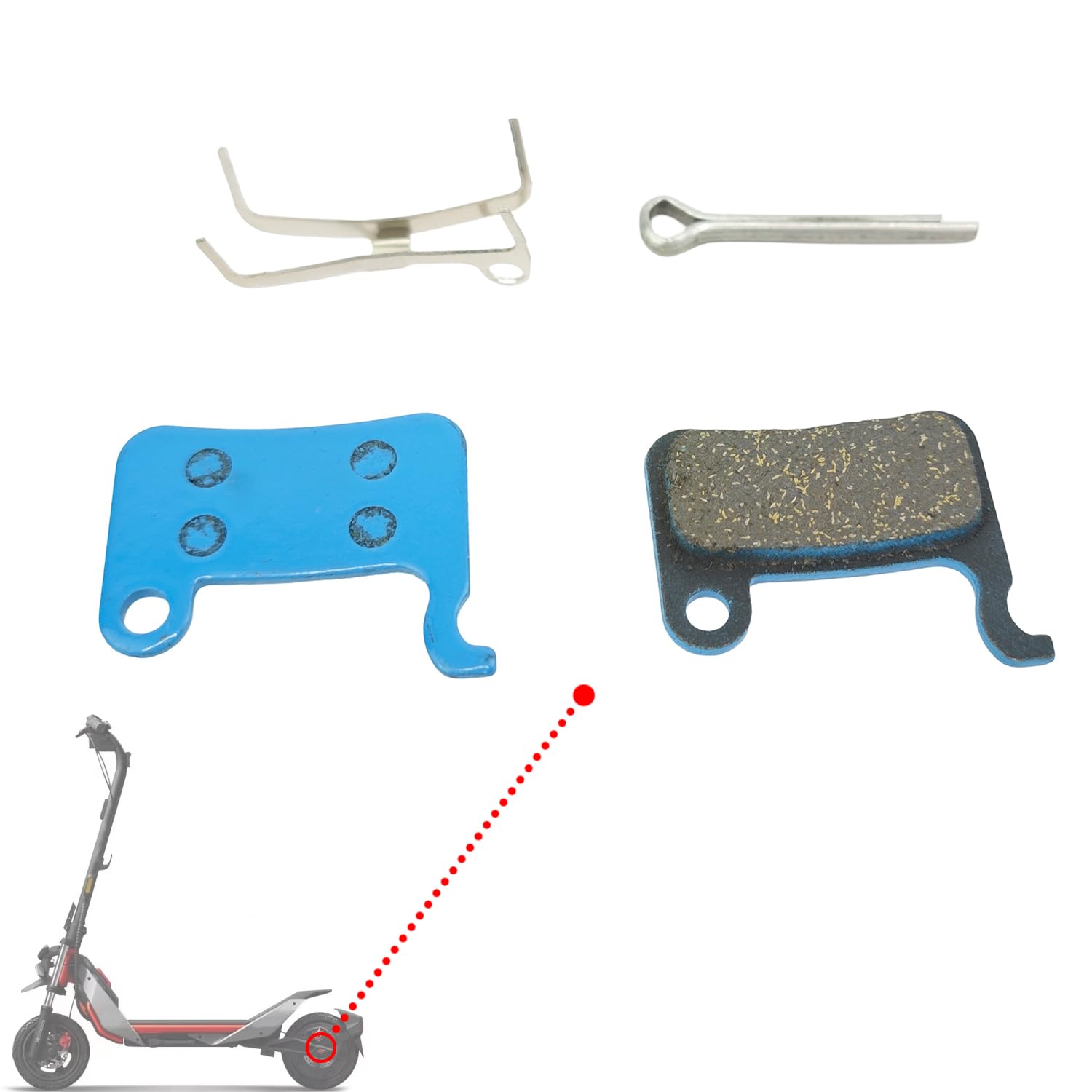 MORICHS Rear Wheel Brake Pads for Ninebot Segway ZT3 Pro Electric Scooter, Replacement Brake Pads Accessories