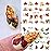 Fall Nail Stickers, 12Sheets Autumn Nail Decals Water Transfer Nail Decals Maple Leaf Pumpkin Thanksgiving Designs Nail Tattoo Stickers Manicure DIY Nail Art Decoration for Women Girls
