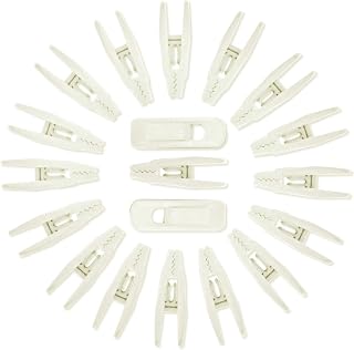 CLOSET ACCESSORIES Velvet Clips, 20 Pack, Durable Non- Breaking Material, Matching Hangers of Our Brand and Your existing Velvet Hanger, Suitable to Hang Many Types of Clothes. (Ivory)