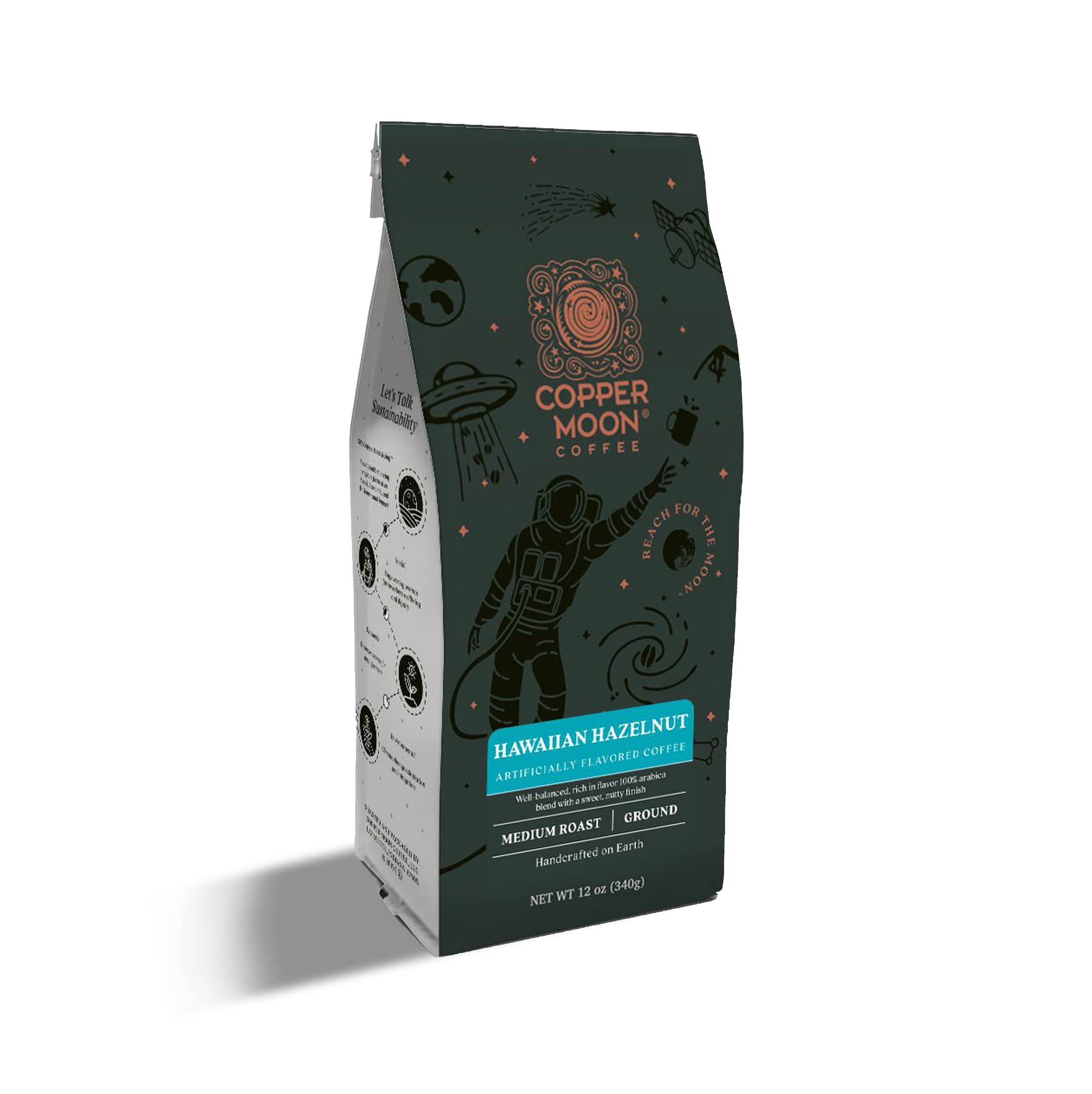 Buy Copper Moon Ground Coffee, Medium Roast, Hawaiian Hazelnut Blend