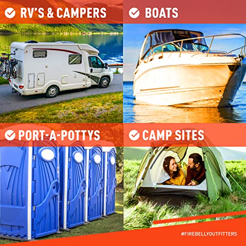 Rv Toilet Paper, Septic Tank Safe-Made In The Usa- 8 Rolls,2-Ply 500 Sheets - Fast Dissolve Bath Tissue For Camping, Marine, Rv Holding Tanks, Biodegradable - Firebelly Outfitters #TOP4